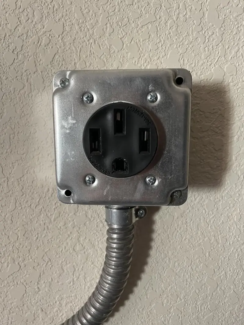 NEMA 14-50 outlet installed for Smart Home Electrical in Aledo